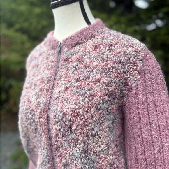 Handcrafted Wool Zip Cardigan Sz Sm/Med - Picture 4 of 8